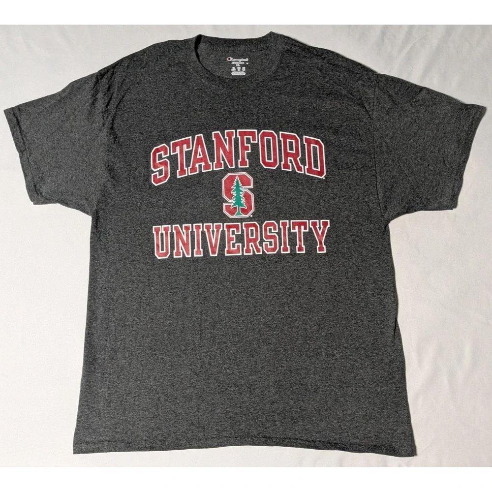 STANFORD UNIVERSITY x Champion Gray Heather‎ T-Shirt - Men XL - Picture 9 of 12